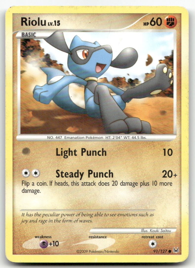 Riolu #91/127 (MP) Platinum PL Pokemon