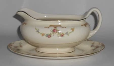 VINTAGE Homer Laughlin Company Aristocrat Eggshell Gravy & Underplate