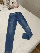 Damenjeans Blau Damenmode Slim Skinny Jeans High Waist Stretch Denim Hose GrS 36