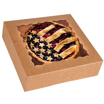 30-Pack Pie Boxes 10'' x 10'' x 2.5'', Bakery Boxes with Window, Auto-Popup Cook...