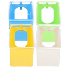 4 Pcs Quail Feeder outside Cage Pigeons Supply Food Holder Hanging Box Feeders