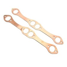 2pcs SBC Oval Port Copper Header Exhaust Gaskets Compatible with SB Chevy 327