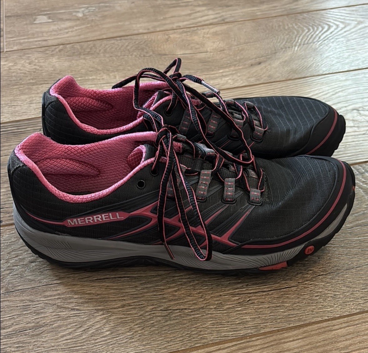 Scarpa da trail running Merrell All Out Rush nera rosa paradiso in rete donna 8 5