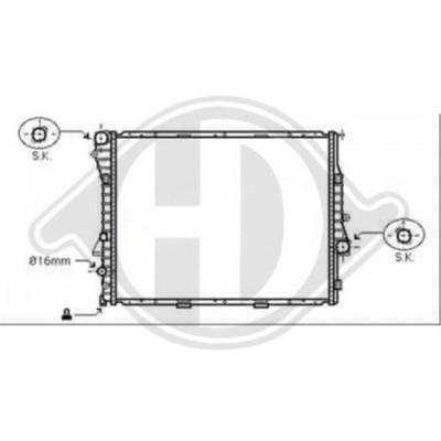 DIEDERICHS Kühler Wasserkühler Motorkühler 595 X 590 Х 25 für BMW X5 E53