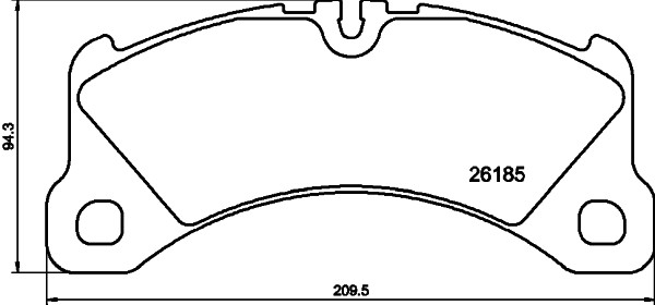 Vorderachse Hella 8DB 355 040-201 Bremsbelagsatz, Scheibenbremse FüR Porsche-image