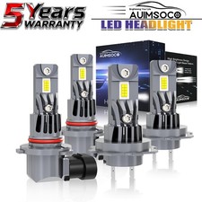 4x 9005 + H7 LED Headlight Bulbs Super Bright White High Low Beam Conversion