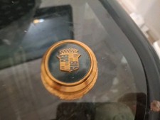 VINTAGE 1950S 51 52 CADILLAC BRASS?GOLD STEERING WHEEL HORN CAP BUTTON OEM GM A+