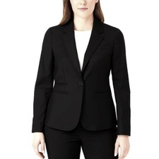 J. Crew Women s Black 100 Wool Classic Tailored Career Blazer Size 2