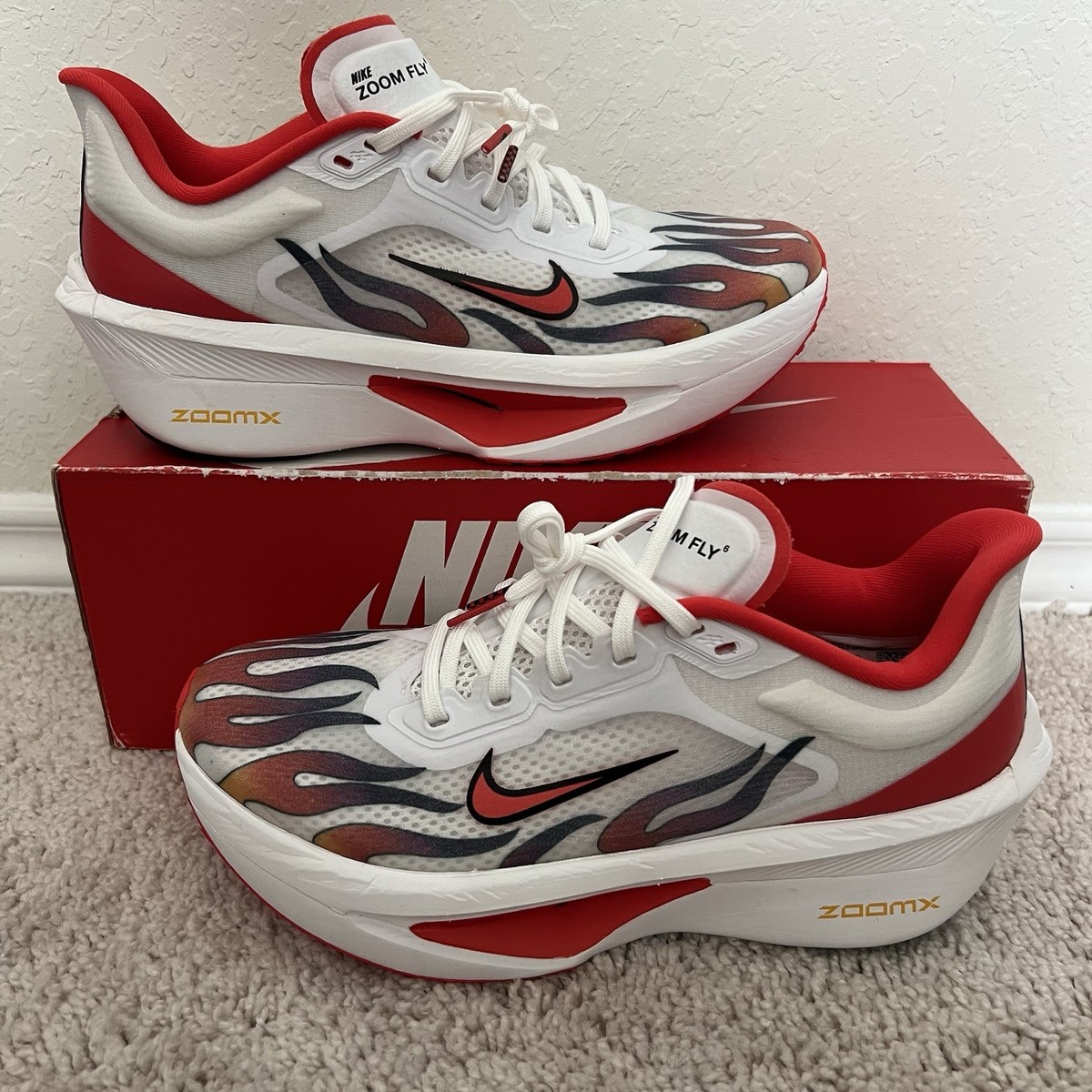 NIKE ZOOM FLY 6 PRM EKIDEN PACK 駅伝 26.5 Nike Zoom Fly 6 Premium 'Ekiden Pack' New White Red HQ3498-100