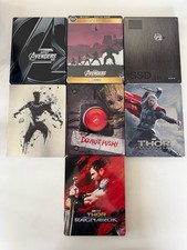 x7 Marvel Steelbook Lot Blu Ray  DVD Avengers Ant-man Panther Guardians Thor