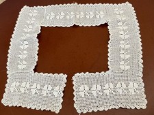 VTG Edwardian Irish Hand Filet Crochet Collar with Shamrocks