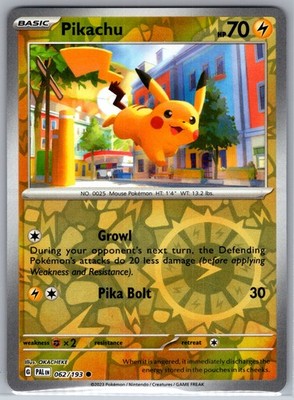Pikachu 062/193 Common Reverse Holo PAL LP