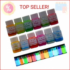 Glow in The Dark Pigment Powder,12 Colors Resin Dye Luminous Powder for Epoxy Re