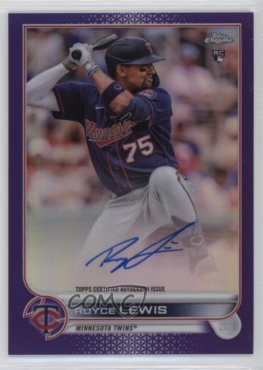 2022 Topps Chrome Rookie Purple Refractor 249/250 Royce Lewis #RA-RL Auto 7rd