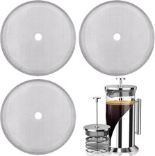 3 Pack 2.75in Cafetiere Mesh Coffee Press Filter Mesh Replacement Stainless Stee