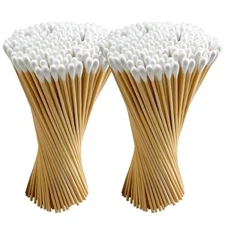 200PCS 6" Long Cotton Swabs with Bamboo Sticks - Lint Free, Highly 200 PCS 