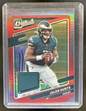 2021 Panini Donruss Optic Jalen Hurts Threads Jersey Red #TH-7 Eagles