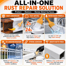 Rust Converter Paint for Metal, Water-Based Rust Reformer, Metal Primer  Cor...