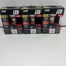 3-Feit Electric PAR20/830/LEDG11 Dimmable Bulb 50W/7W 450 Lumens new