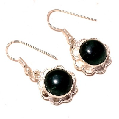 Green Paradise runde Form handgefertigte Ohrhänger Schmuck 1,50 Zoll SR 5061