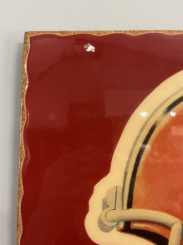Vintage 1970’s Cleveland Browns Football Lacquered Wood Starburst Wall Clock - Picture 8 of 12