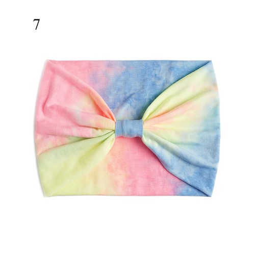 Women's Wide Elastic Tie Dye Headband Turban Sports Running Yoga Head Wrap NEW - Picture 17 of 56