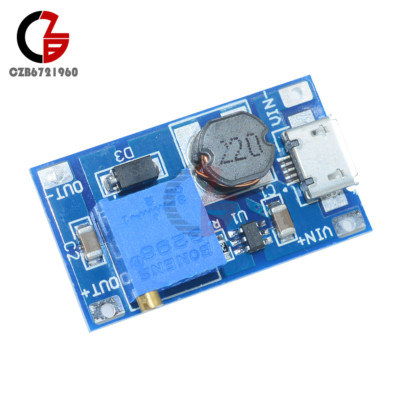 5PCS 2A Booster Board Step up MT3608 Module DC-DC 2~24V to 5~28V Replace XL6009