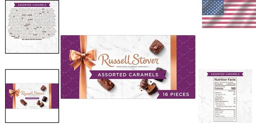 Deluxe 9oz Assorted Milk & Dark Chocolate Caramel Gift Box for All Occasions - Picture 2 of 11