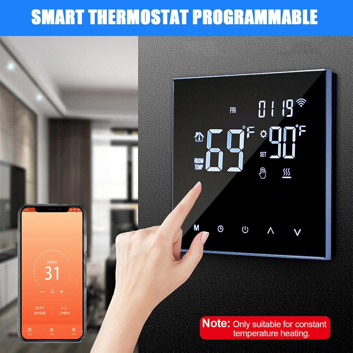 Digital Smart Thermostat Temperature Controller Programmable wifi App  Control | eBay
