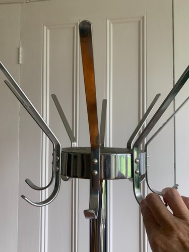 Art Deco Chrome Hat Coat Rack 1930's - Picture 7 of 9