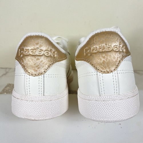 NUOVO Reebok Classic BIANCO/ORO pelle TG 8 UK 5,5, codice stile 1Y3501 senza scatola - Foto 5 di 15