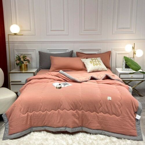 Blanket Soft Premium Cotton Quilt Blanket Queen King Size Air Conditioning Quilt - Picture 31 of 32