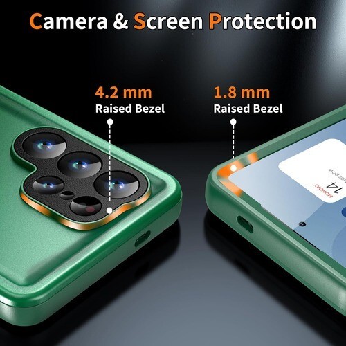 Custodia accogliente per Samsung Galaxy S23 ultra impermeabile verde - 360 (CONFEZIONE APERTA) - Foto 6 di 10