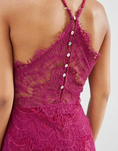 Free People figurbetontes schwarzes Spitzenkleid "She's Got It" Knopf Gr. M /L - Bild 2 von 2