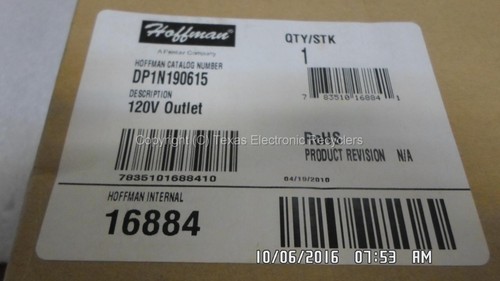 Hoffman DP1N190615 6-Outlet 120V 15A Power Distribution Unit - Picture 2 of 4