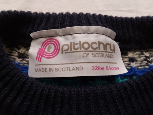 Pitlochry Fair Isle Crewneck Wool Blend Sweater Sailboats Anchors Boys Medium - Picture 5 of 10