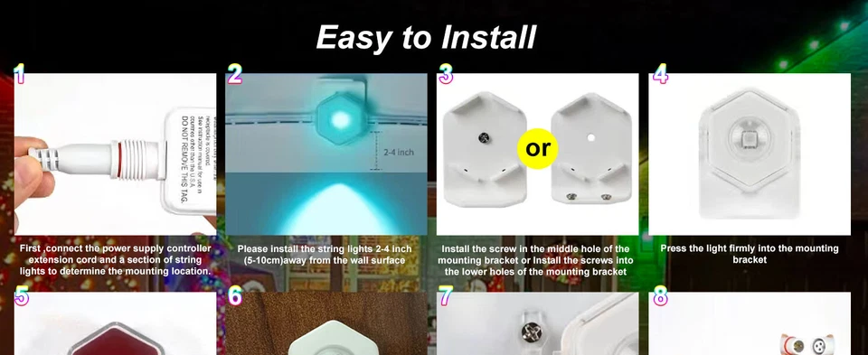 New- ASLONG Permanent Outdoor Lights with App & Remote, 200ft Smart Eaves Lights - Image 2 of 4