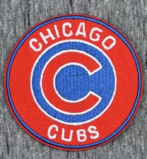 CHICAGO CUBS EMBROIDERED IRON ON PATCH 3.0  DIAMETER FREE SHIPPING