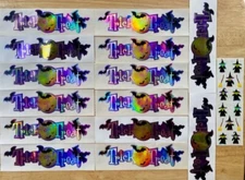 VTG HAMBLY Holographic TRICK or TREAT + Mrs.Grossman Tiny Witch  16 STICKER LOT
