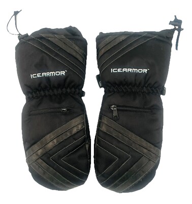 ICEARMOUR Clam Mens Large Thinsulate Winter Mitten Glove Goat Skin Leather Palm