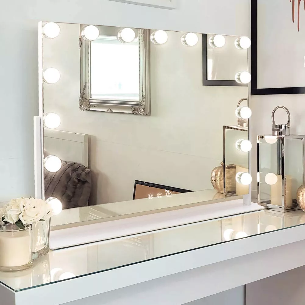 Alumi Dressing Table Hollywood Vanity Mirror With LED Light Desk