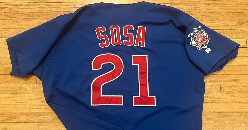 Chicago Cubs Russell Diamond Collection Sammy Sosa Jersey Mens 52 XXL Authentic  - Image 3 of 4