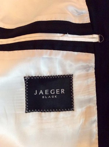 BNWT SAMPLE JAEGER BLACK STRIPE WOOL 'SKENDAL' SUIT JACKET SIZE 38L - Picture 4 of 4