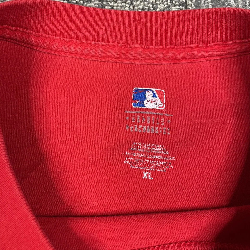 Camiseta 2008 Campeones de la Liga Nacional Philadelphia Phillies Talla XL Roja Foto 2 de 4