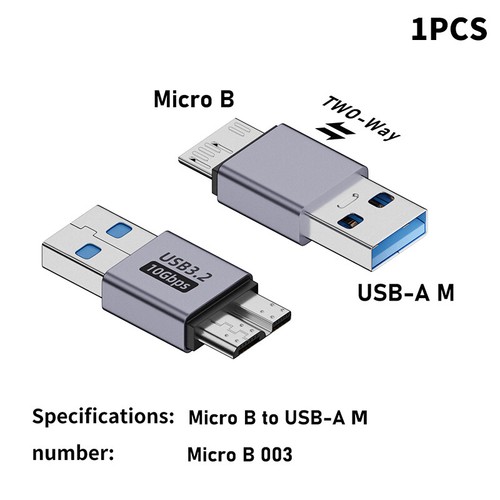 USB A/C Micro B 3.0 Adaptateur 10Gbps Super Speed Data Sync Converter Adaptateur - Photo 15/16