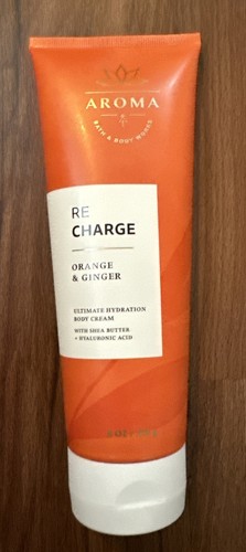 Bath and Body Works Re Charge Orange Ginger Aromatherapy Body Cream 8 oz New