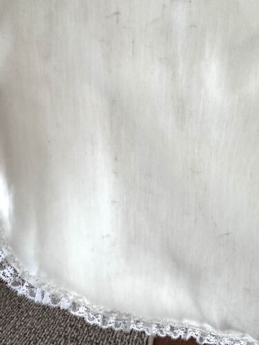 Camisón Vintage CHRISTIAN DIOR Blanco Mediano Chemise Algodón Satinado Encaje - Imagen 13 de 17