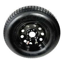 Trailer Tire on Black Modular Rim ST205/75D15 LRC 5 Lug Wheel 5x4.5
