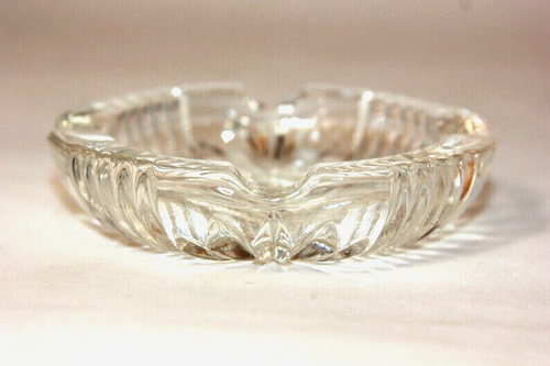 Lot of 2 FEDERAL GLASS Georgetown Clear Ashtray 4" Pressed MCM Glassware - LN! - Picture 6 of 9