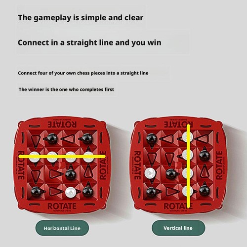 4 Chess Pieces Strategy Board Game, IQ Skill Development Brain Teaser Puzzl O9R7 - Photo 8/14